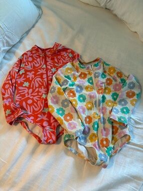 Bundle of Hanna Andersson swimsuits 4T